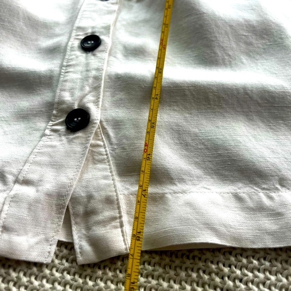 H&M White Blouse Casual Cropped Style - Picture 7 of 8